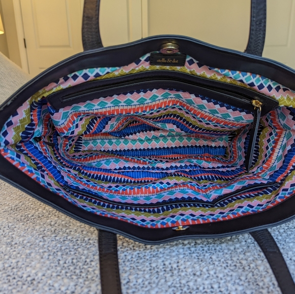 Stella & Dot Fillmore Tote in Black Stripe - Picture 4 of 6